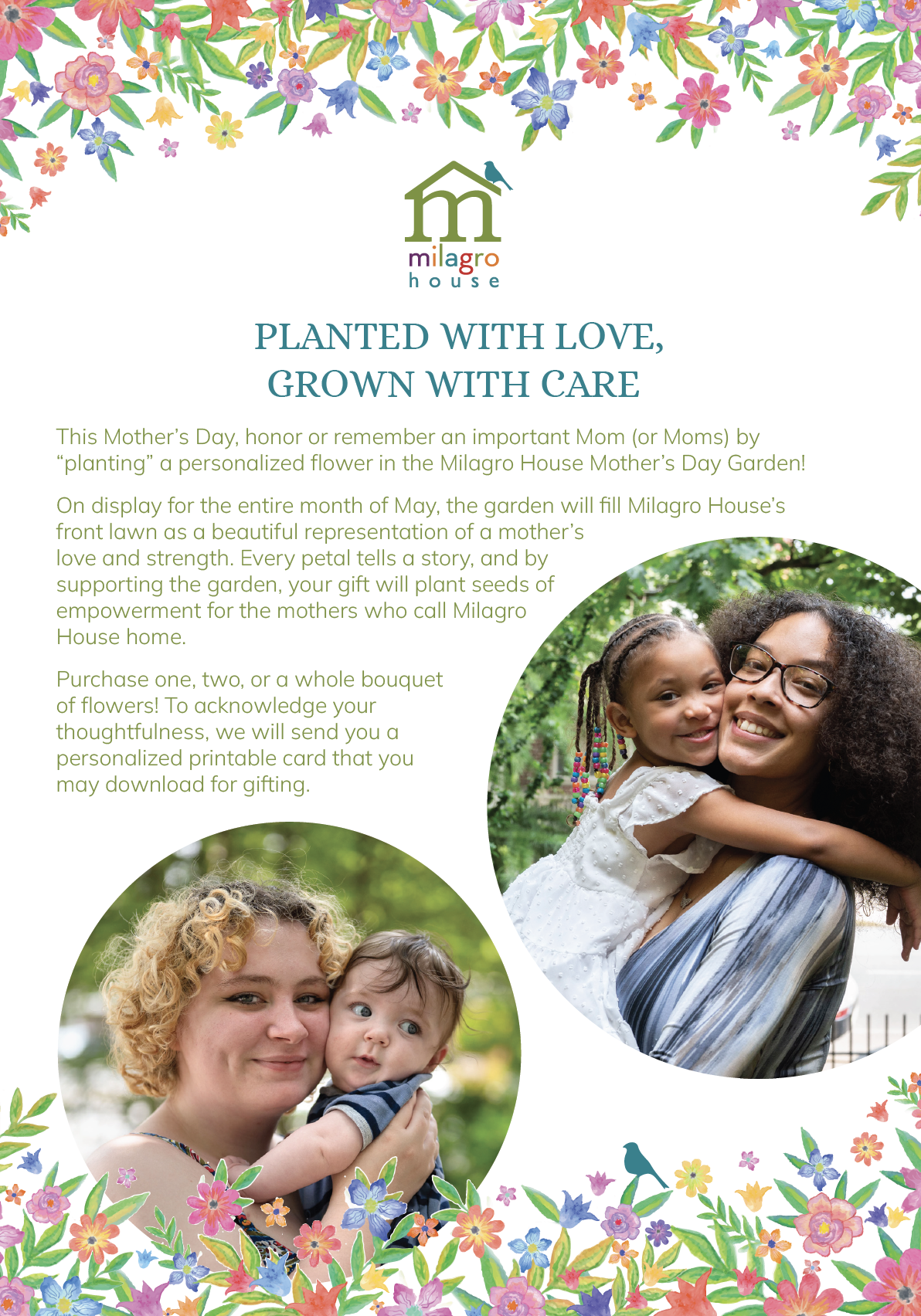 Milagro House Mother's Day Card